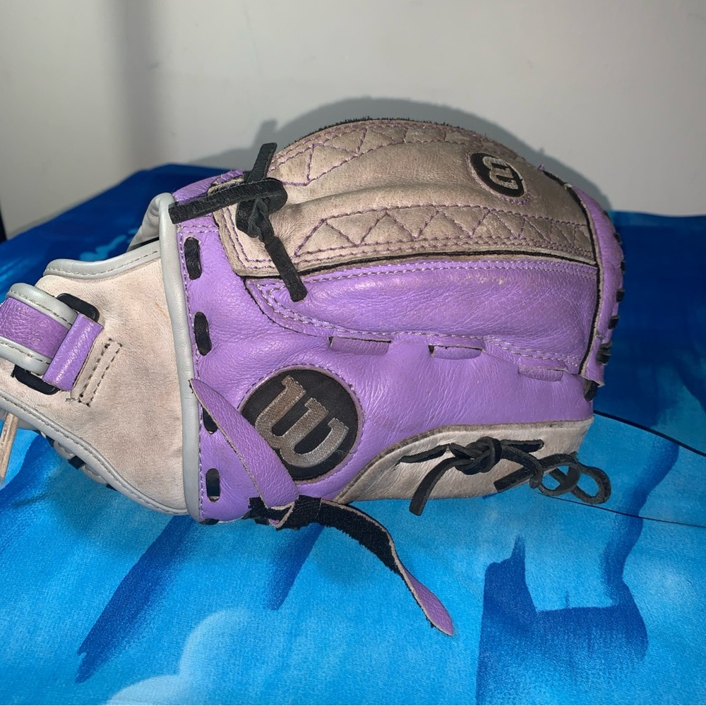 Purple and Tan Baseball Glove